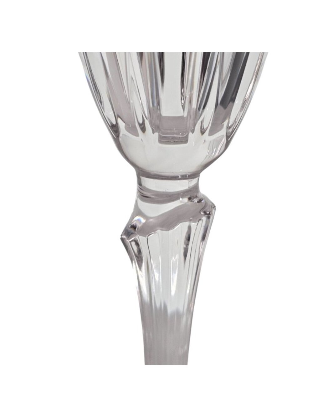 2 RCR Recital Champagne Glasses 9" Royal Crystal Rock flutes cut glass glam vtg - Picture 4 of 11